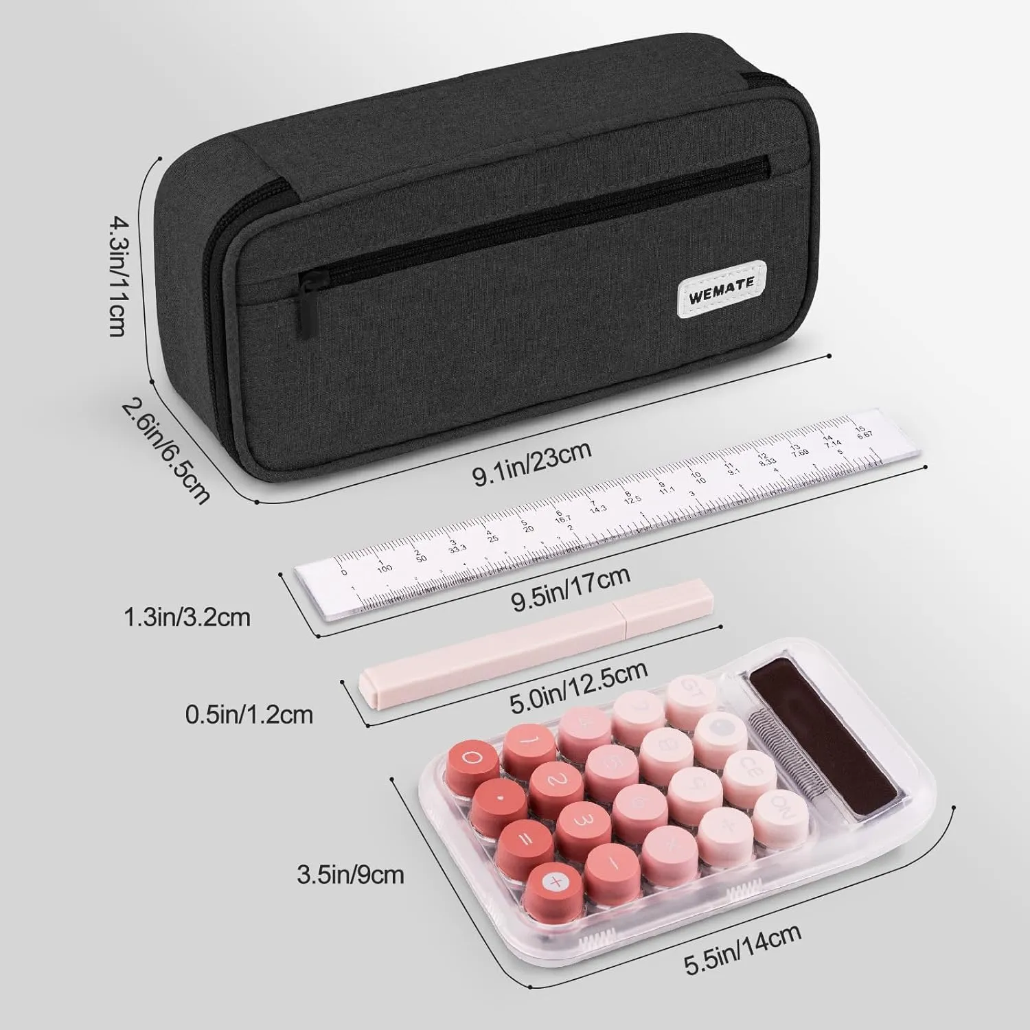 WEMATE Large Pencil Case, Big Capacity Pencil Pouch Stationery Pen Bag, Storage High Capacity Bag Pouch Holder Box Organizer, Marker Pen Case for Women & Men