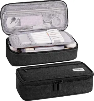 WEMATE Large Pencil Case, Big Capacity Pencil Pouch Stationery Pen Bag, Storage High Capacity Bag Pouch Holder Box Organizer, Marker Pen Case for Women & Men
