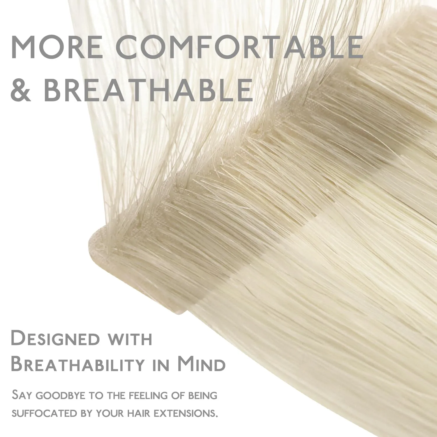 WENNALIFE Invisi Edge Tape in Hair Extensions Human Hair, 14 Inch 50g 20pcs Ash Blonde Highlighted Platinum Blonde Invisible Luxury Remy Hair Extensions Natural Seamless Injected Tape Ins Straight