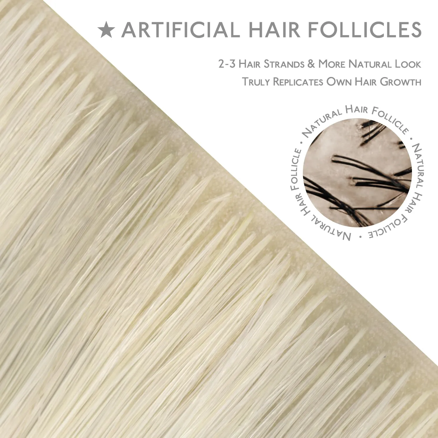 WENNALIFE Invisi Edge Tape in Hair Extensions Human Hair, 14 Inch 50g 20pcs Ash Blonde Highlighted Platinum Blonde Invisible Luxury Remy Hair Extensions Natural Seamless Injected Tape Ins Straight