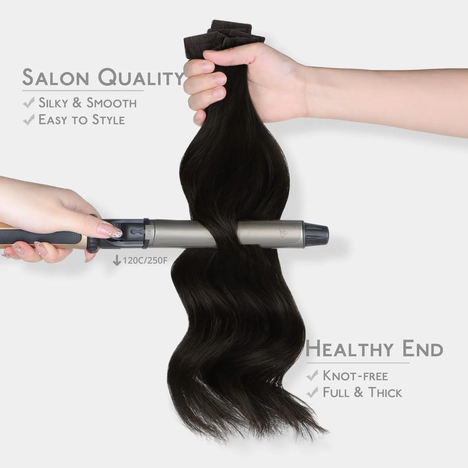 WENNALIFE Invisi Edge Tape in Hair Extensions Human Hair, 14 Inch 50g 20pcs Dark Brown Invisible Luxury Remy Hair Extensions Natural Seamless Injected Tape Ins Straight Extensiones De Cabello Humano