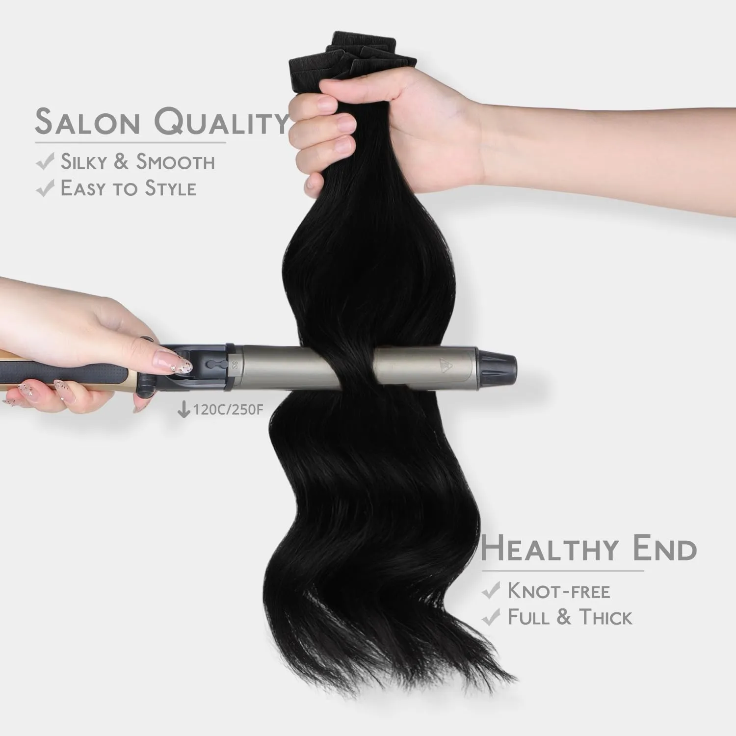 WENNALIFE Invisi Edge Tape in Hair Extensions Human Hair, 14 Inch 50g 20pcs Jet Black Invisible Luxury Remy Hair Extensions Natural Seamless Injected Tape Ins Straight Extensiones De Cabello Humano