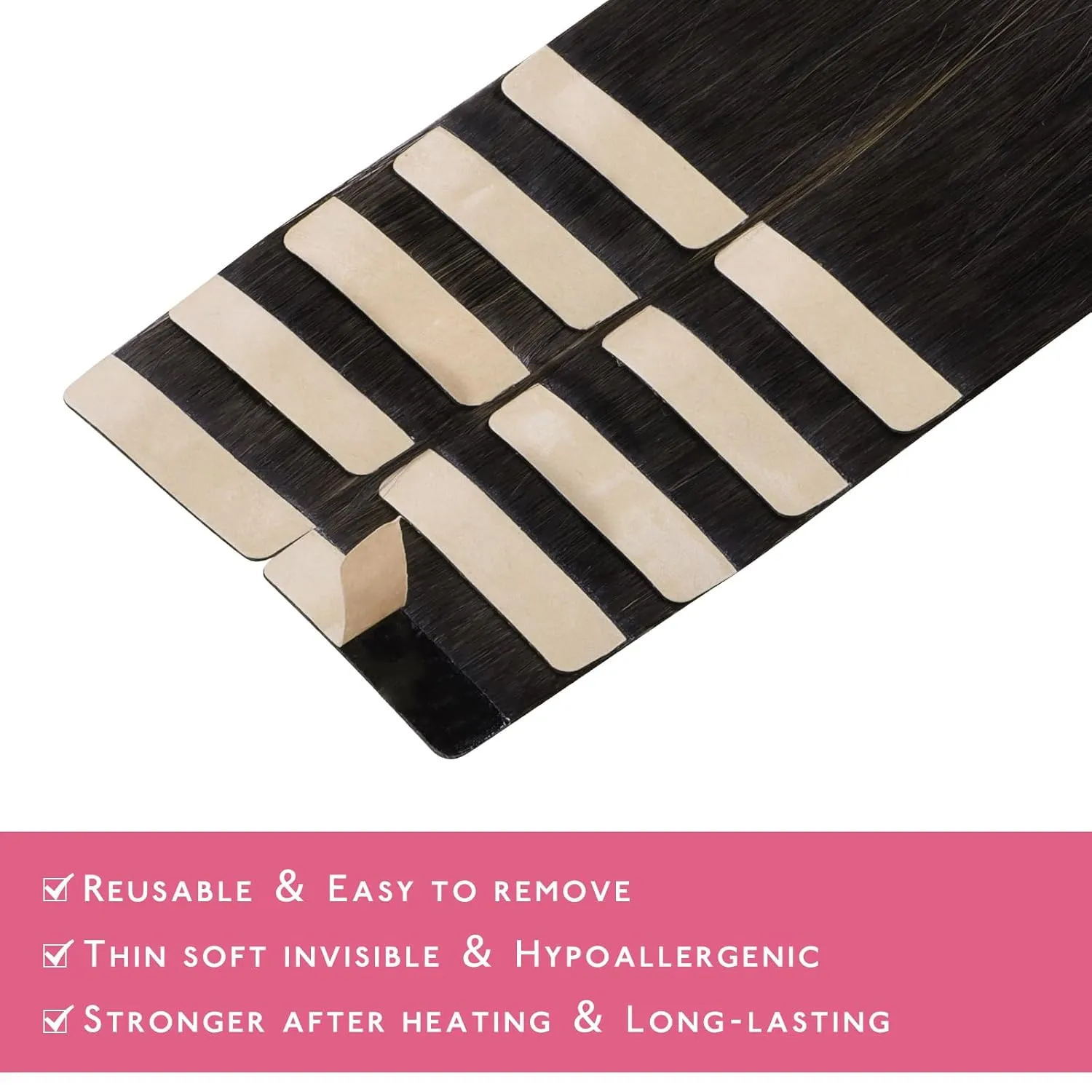 WENNALIFE Tape in Hair Extensions Human Hair Balayage Natural Black to Chestnut Brown, 10pcs 30g 22 inch Remy Invisible Tape Ins Straight Soft Real Human Hair Tape in Extensions