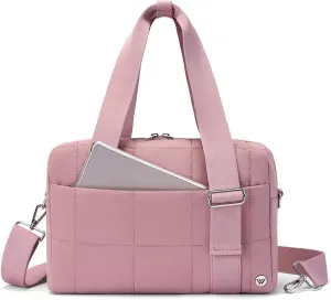 WESTBRONCO Small Puffer Crossbody Bags for Women, Mini Puffy Quilted Gym Bag Lightweight Tote Bag with Zipper Compartments