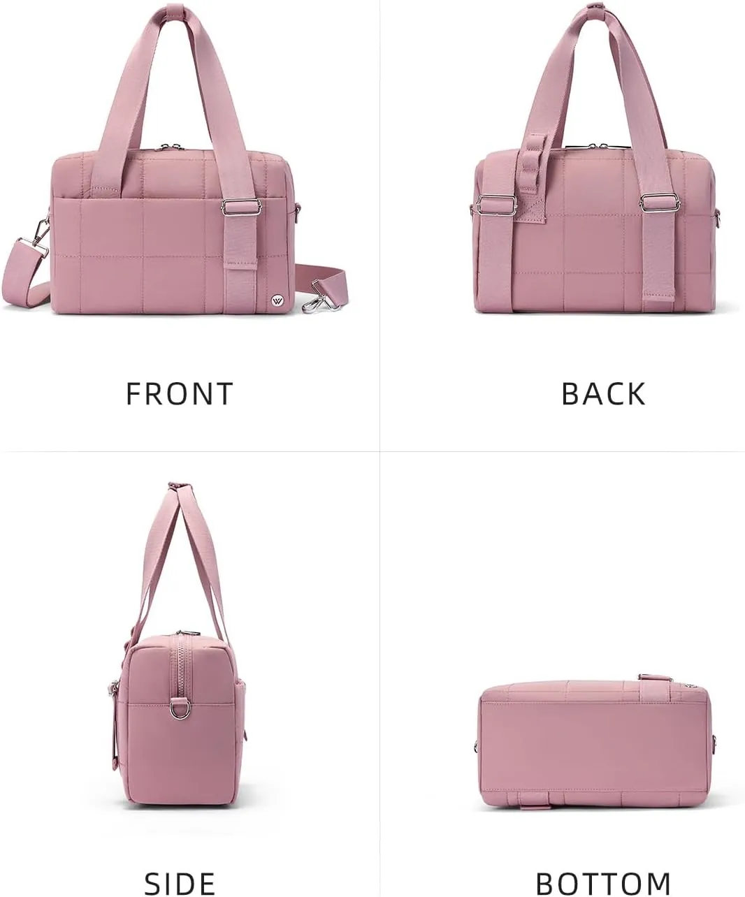WESTBRONCO Small Puffer Crossbody Bags for Women, Mini Puffy Quilted Gym Bag Lightweight Tote Bag with Zipper Compartments