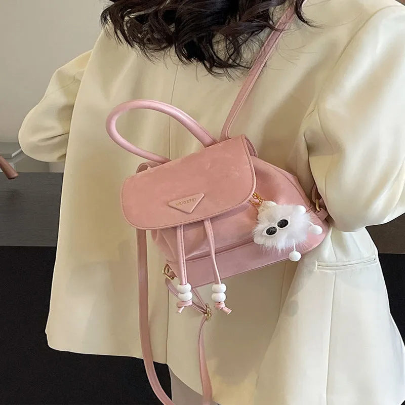 Wholesale Fashion Retro Solid Color Casual Simple Backpack