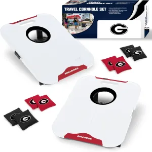 Wild Sports NCAA Pro Football All-Weather Cornhole Set - Travel Bean Bag Toss Set Includes 8 Bean Bags
