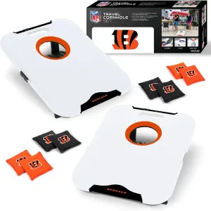 Wild Sports NFL Pro Football All-Weather Cornhole Set - Travel Bean Bag Toss Set Includes 8 Bean Bags