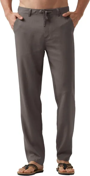Willit Men's Linen Pants Casual Linen Dress Pants Drawstring Beach Summer Lightweight Trousers 29" 30" 32"