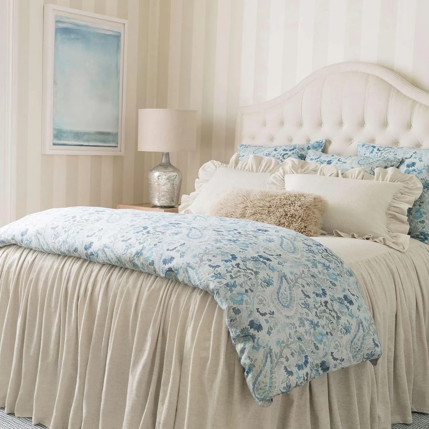Wilton Natural Bedspread, King Size, Neutral Solid Pattern