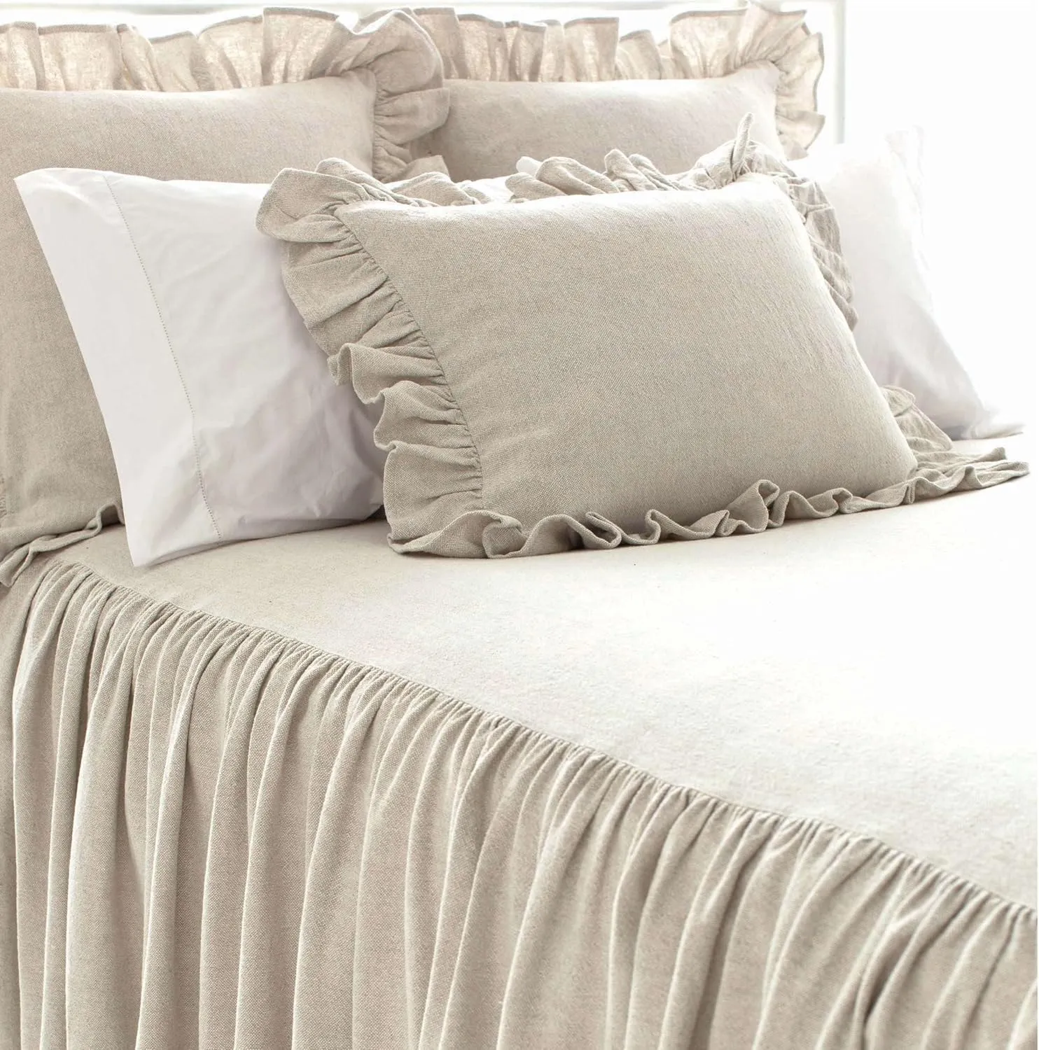 Wilton Natural Bedspread, King Size, Neutral Solid Pattern