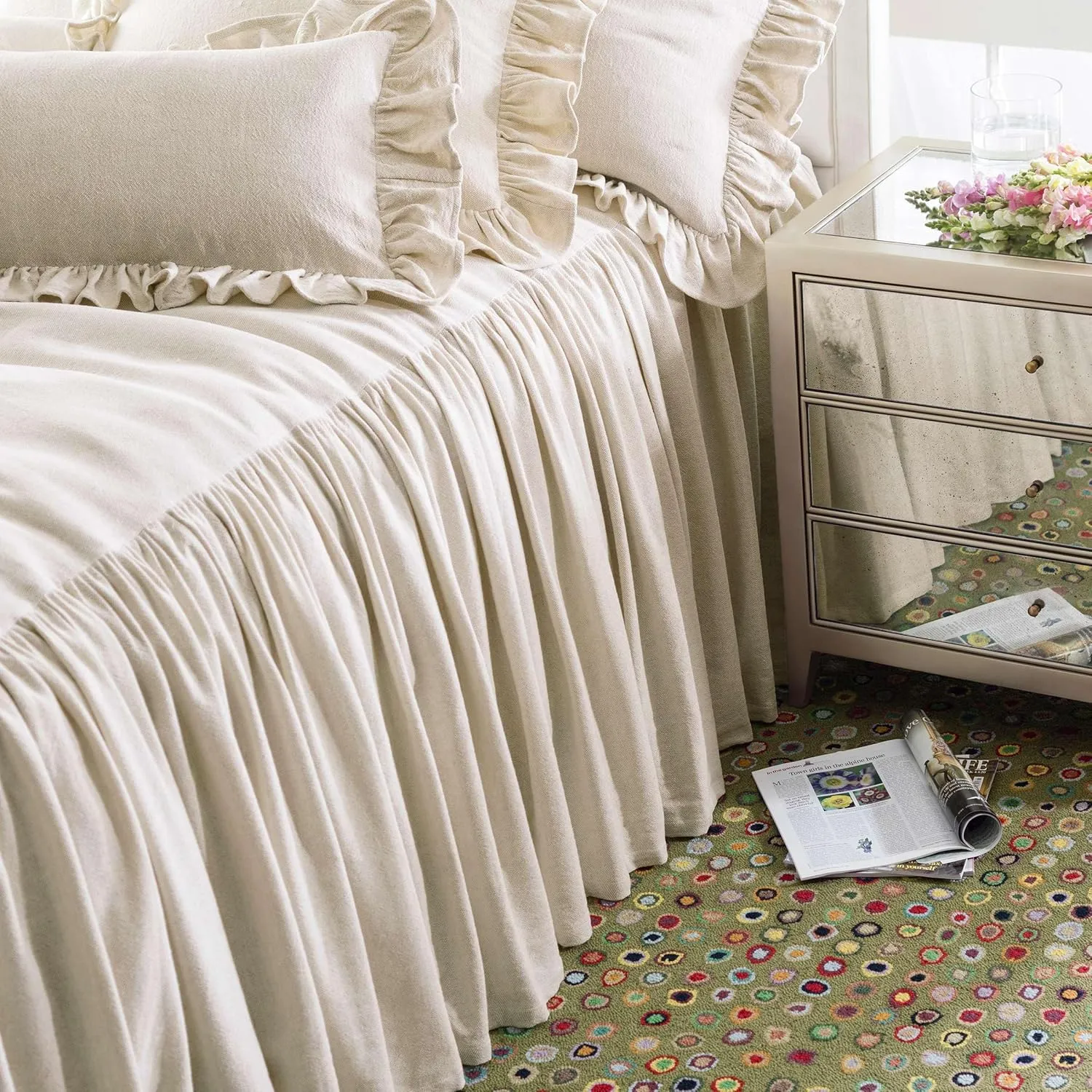 Wilton Natural Bedspread, King Size, Neutral Solid Pattern