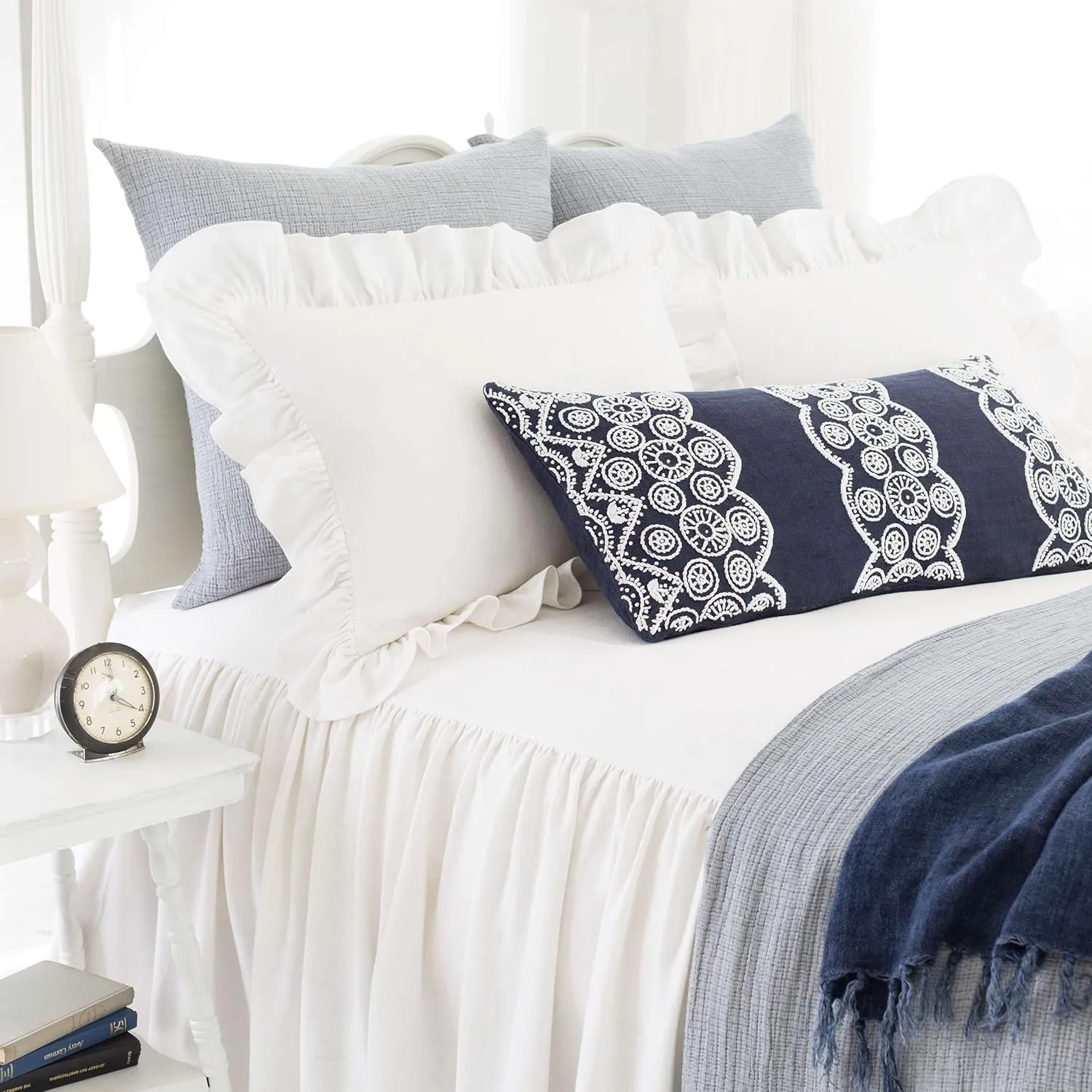 Wilton White Bedspread, King Size, White Solid Pattern
