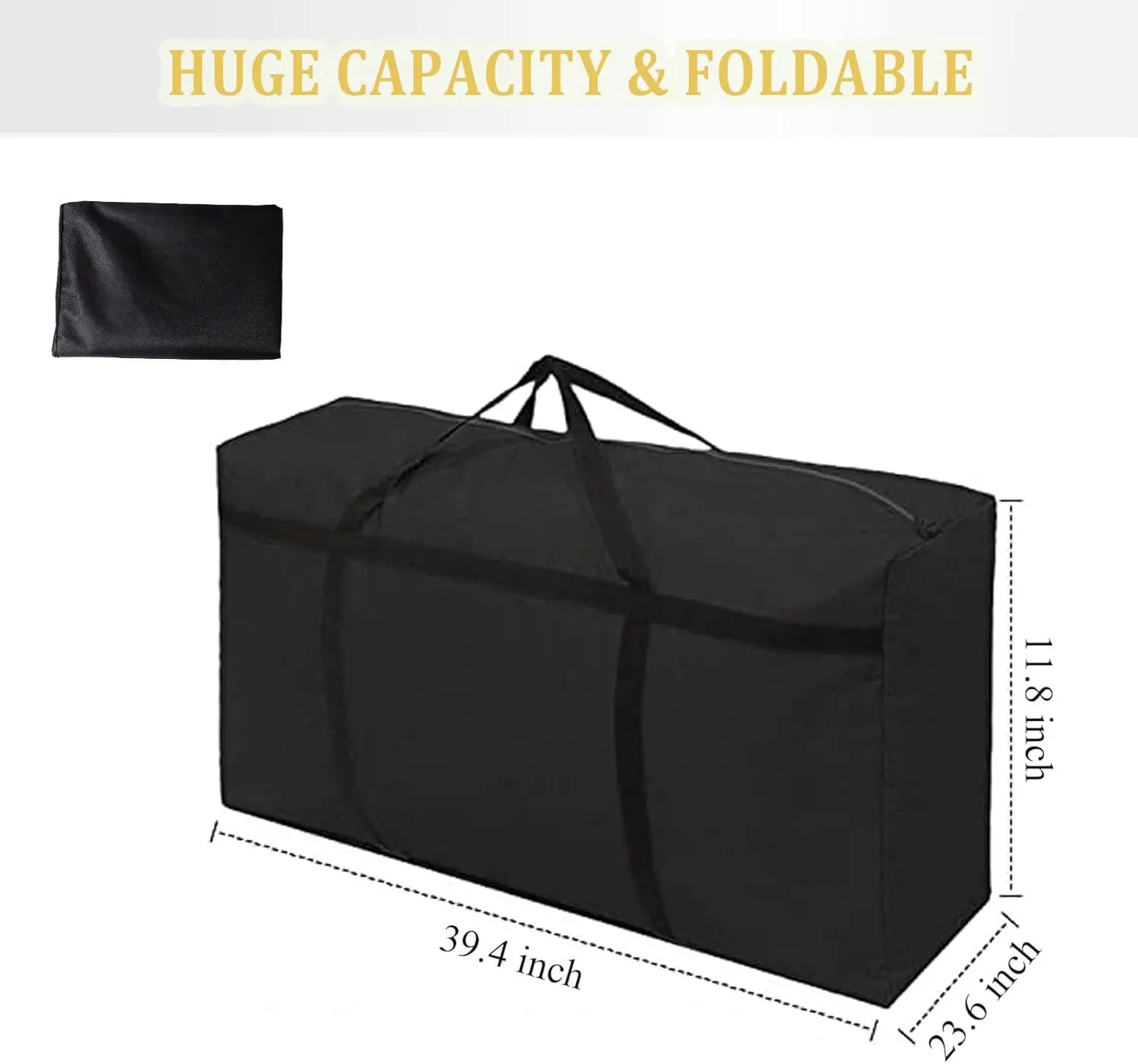 WITERY 2 Pack 180L Large Storage Bags - Big Moving Bags Heavy Duty with Zippers & Handles, Alternative to Moving Boxes and 39Inch Storage Tote for Space Saving, Travel, Clothes, Blankets, Pillows