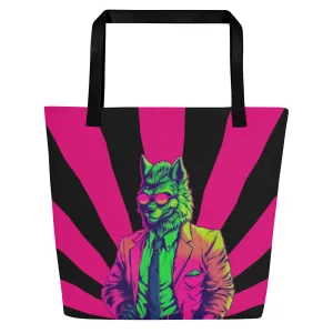 Wolf-igure It Out - Large Tote Bag