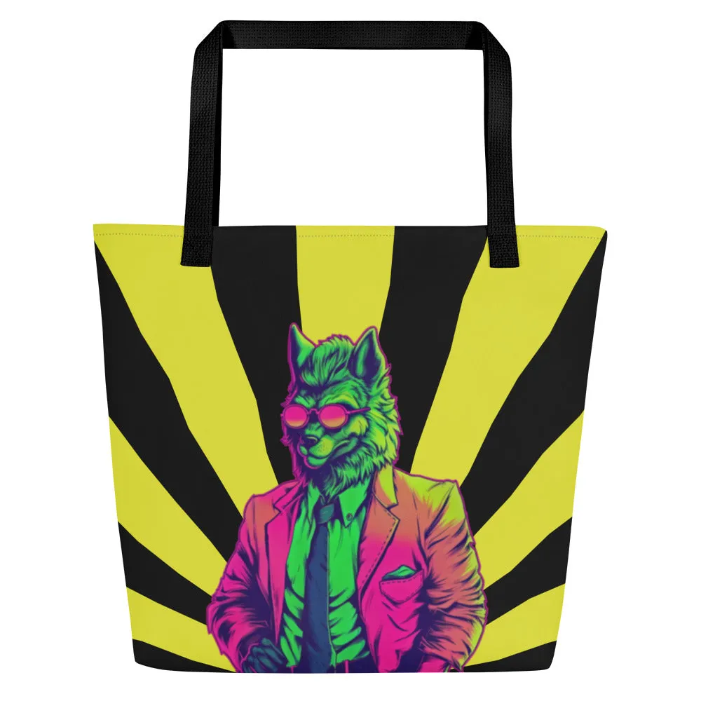 Wolf-igure It Out - Large Tote Bag