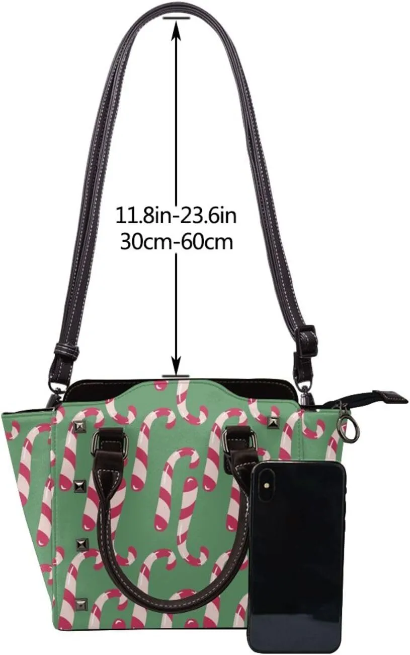 Women Handbag Large Capacity Shoulder Bag Studded Rivet Tote Satchel