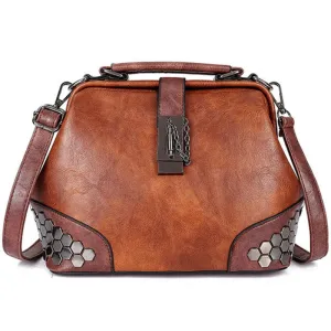 Women Handbag Leather Small Doctor Bag