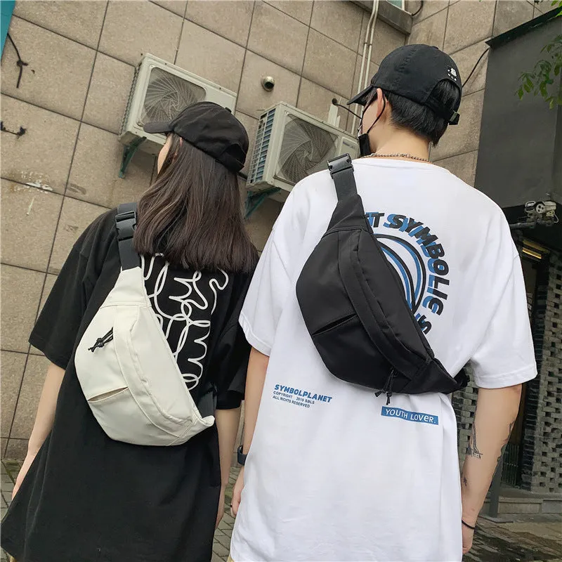 Women's & Men's & Korean Style Solid Color Simple Men's Chest Bags