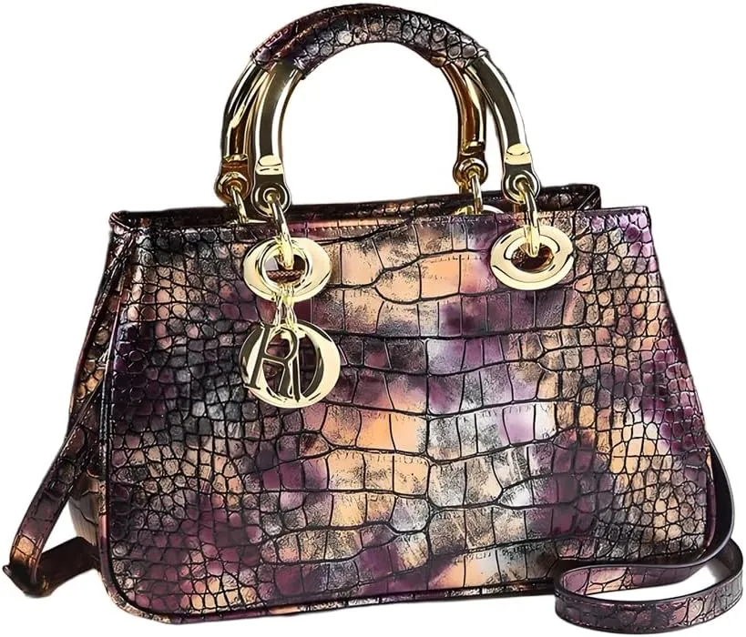 Women's bag fashion crocodile pattern handbag crossbody shoulder bag patent leather color
