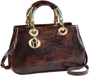 Women's bag fashion crocodile pattern handbag crossbody shoulder bag patent leather color