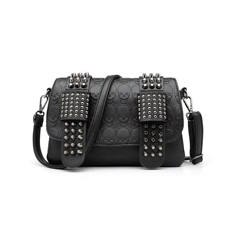 Women's Beautiful Stylish Tide Rivet Skull Bags