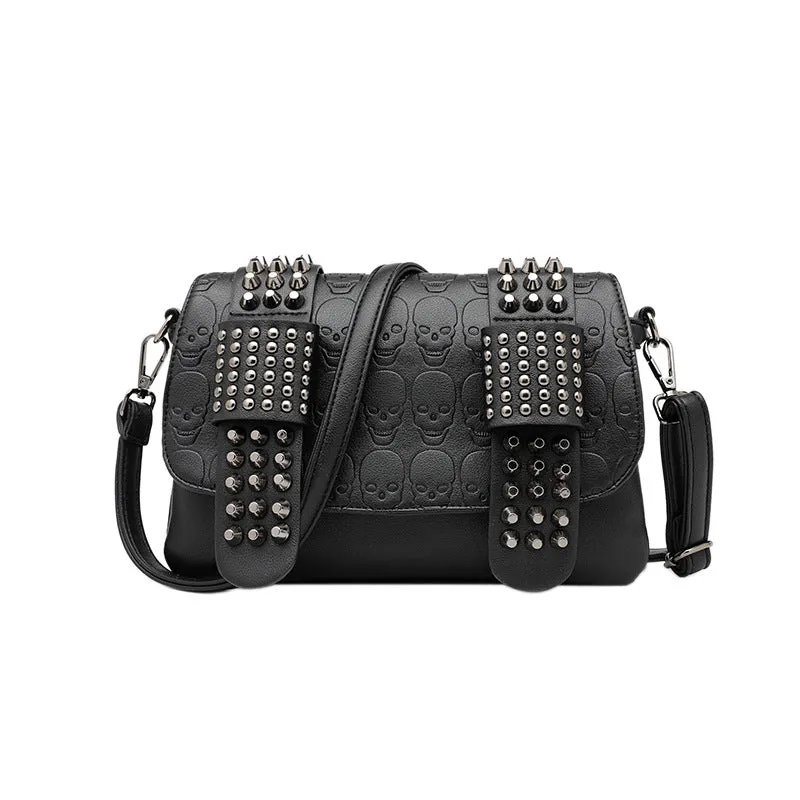 Women's Beautiful Stylish Tide Rivet Skull Bags