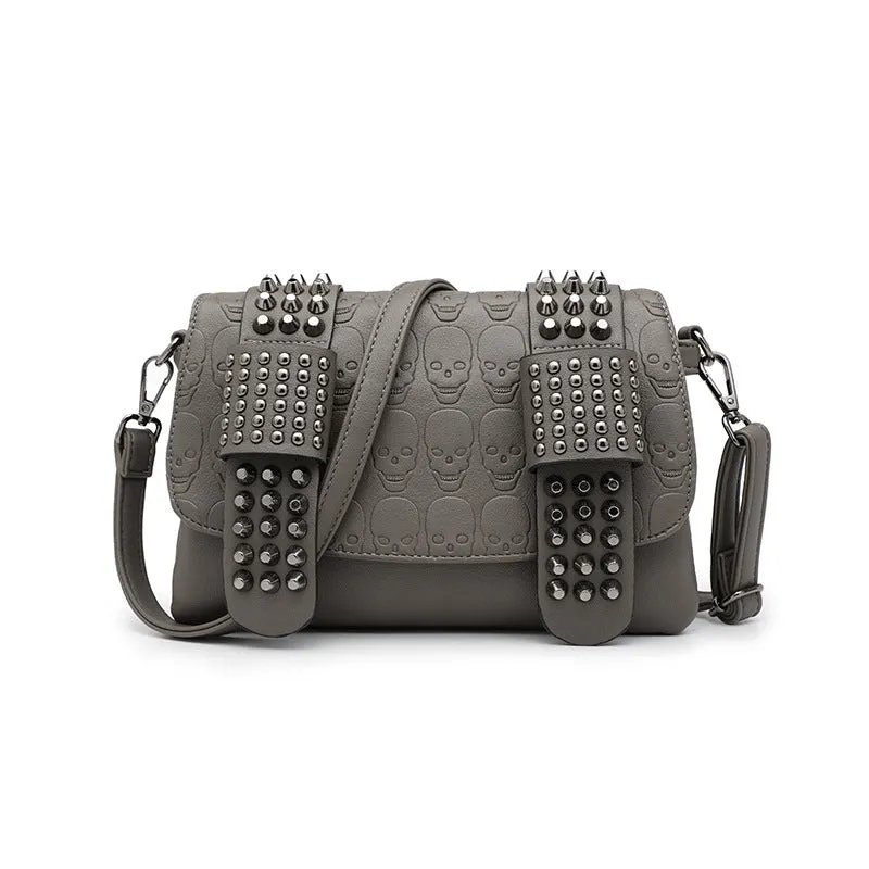 Women's Beautiful Stylish Tide Rivet Skull Bags