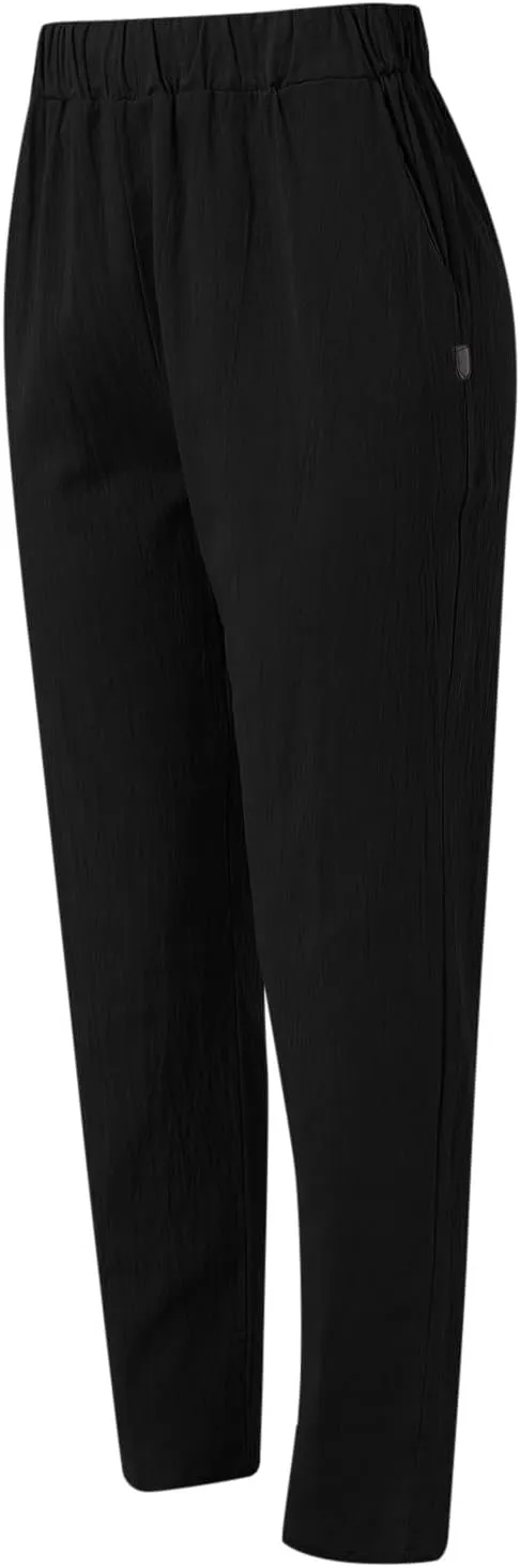 Womens Bootcut Dress Pants Wide Leg Dress Pants Loose Fit Wide Leg Capri Casual Plus Size Elastic Waist Trousers