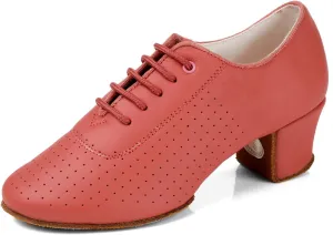 Women's Close Toe Dance Shoes Lace up Ballroom Salsa Practice Dance Shoes Suede Sole