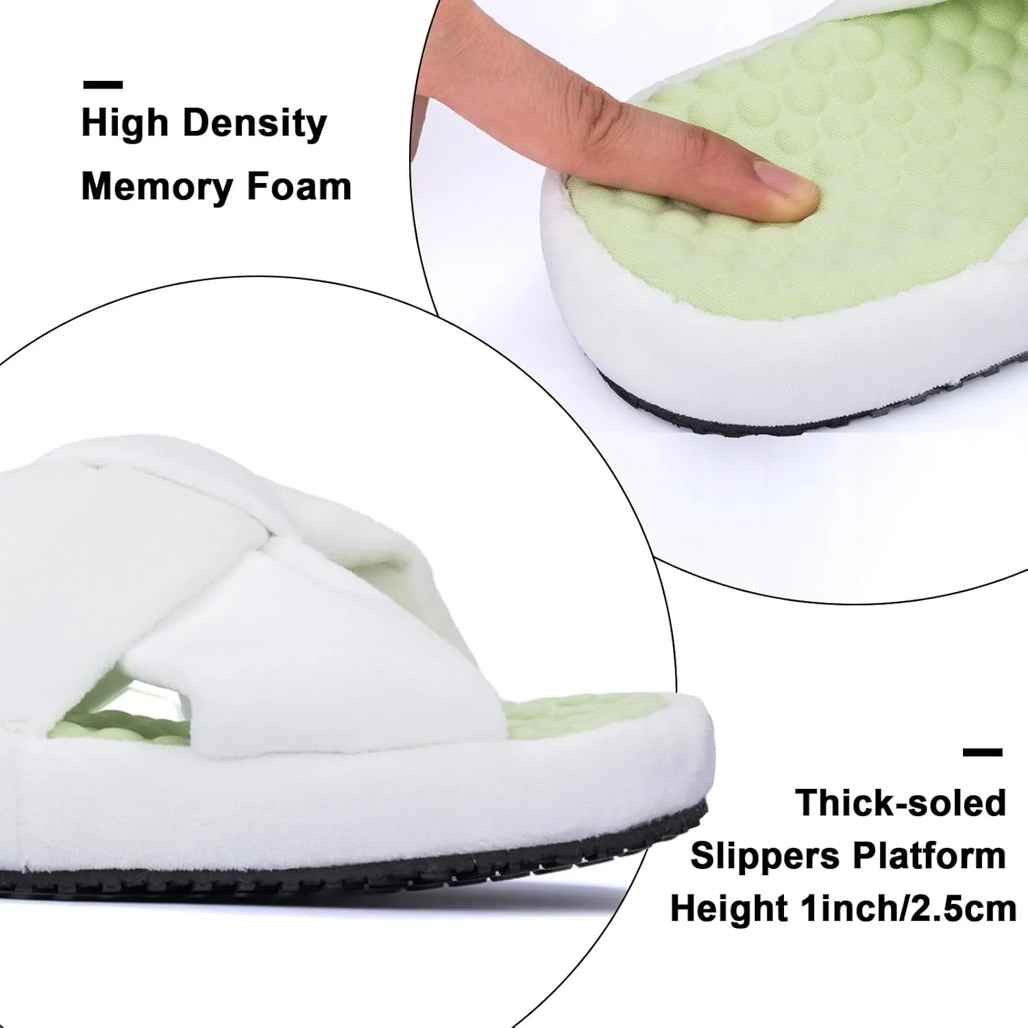 Women's House Slippers | Soft Memory Foam, Massage Beads, Non-Slip Rubber Sole | Cozy Velvet Indoor/Outdoor Slippers | Birthday Gifts & Mother's Day Gifts for Women