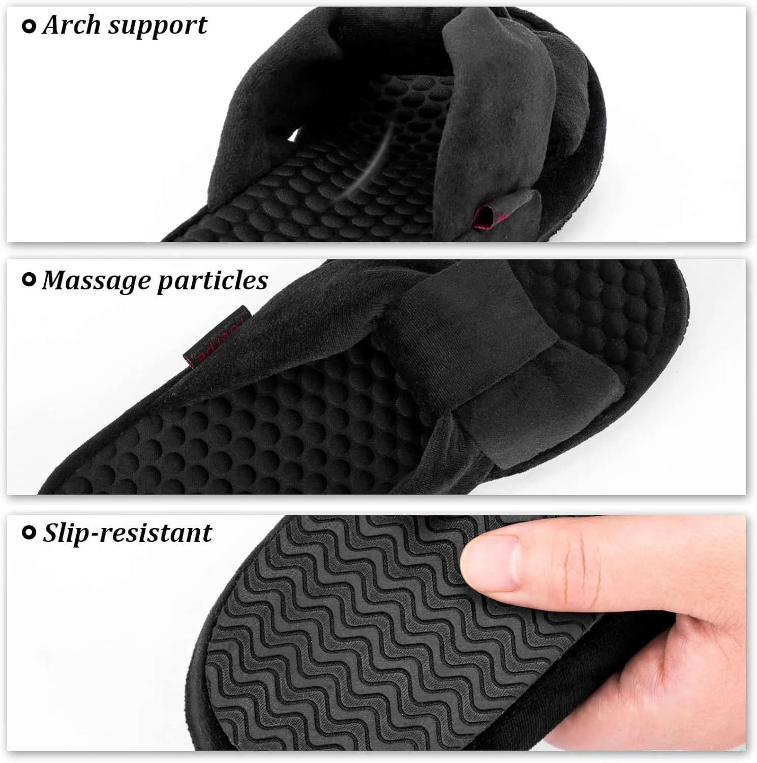 Women's House Slippers | Soft Memory Foam, Massage Beads, Non-Slip Rubber Sole | Cozy Velvet Indoor/Outdoor Slippers | Birthday Gifts & Mother's Day Gifts for Women