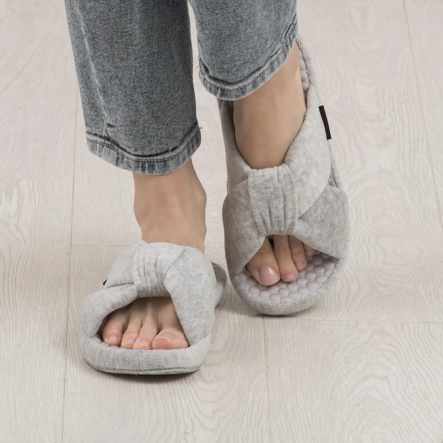 Women's House Slippers | Soft Memory Foam, Massage Beads, Non-Slip Rubber Sole | Cozy Velvet Indoor/Outdoor Slippers | Birthday Gifts & Mother's Day Gifts for Women