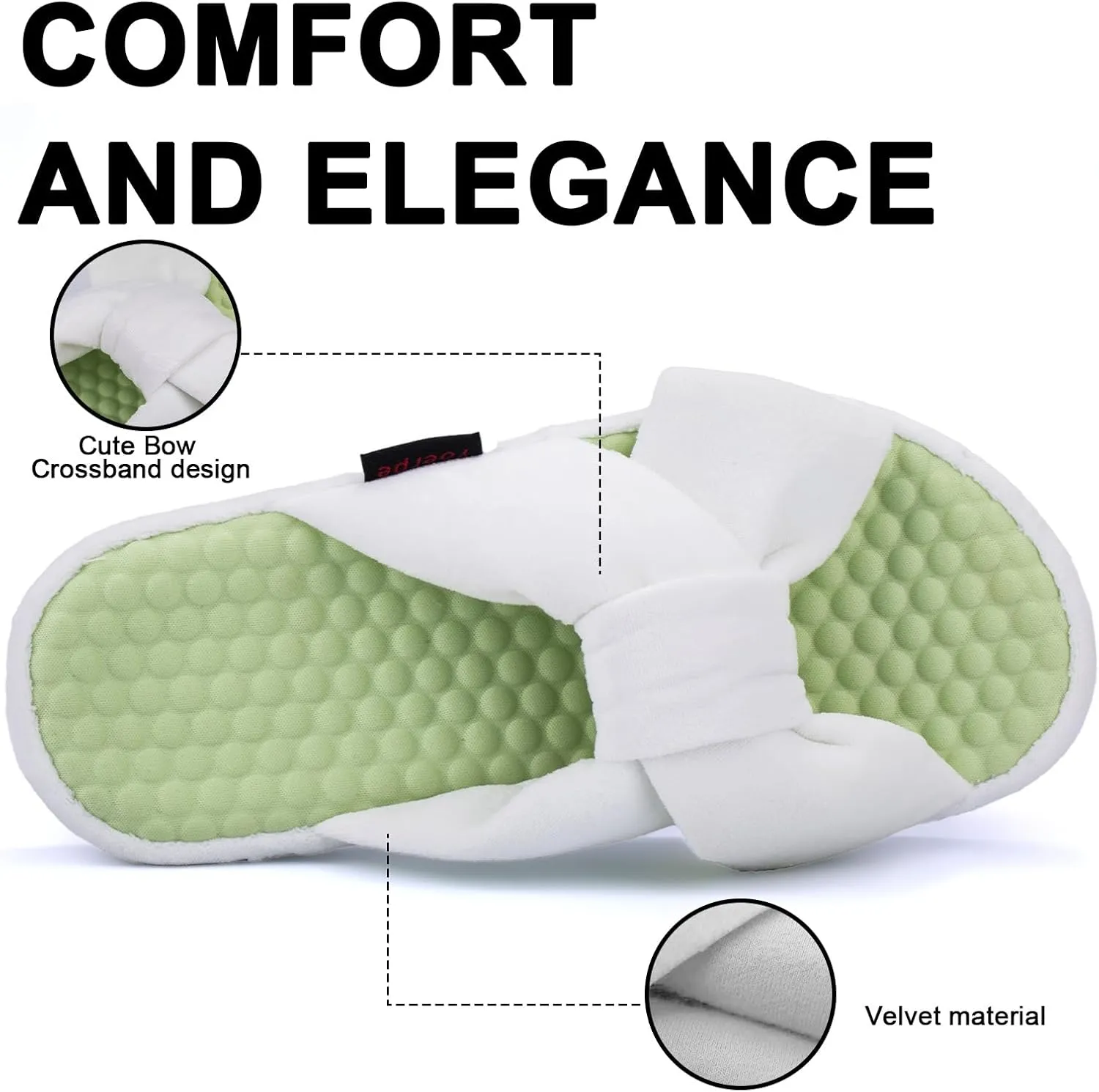 Women's House Slippers | Soft Memory Foam, Massage Beads, Non-Slip Rubber Sole | Cozy Velvet Indoor/Outdoor Slippers | Birthday Gifts & Mother's Day Gifts for Women