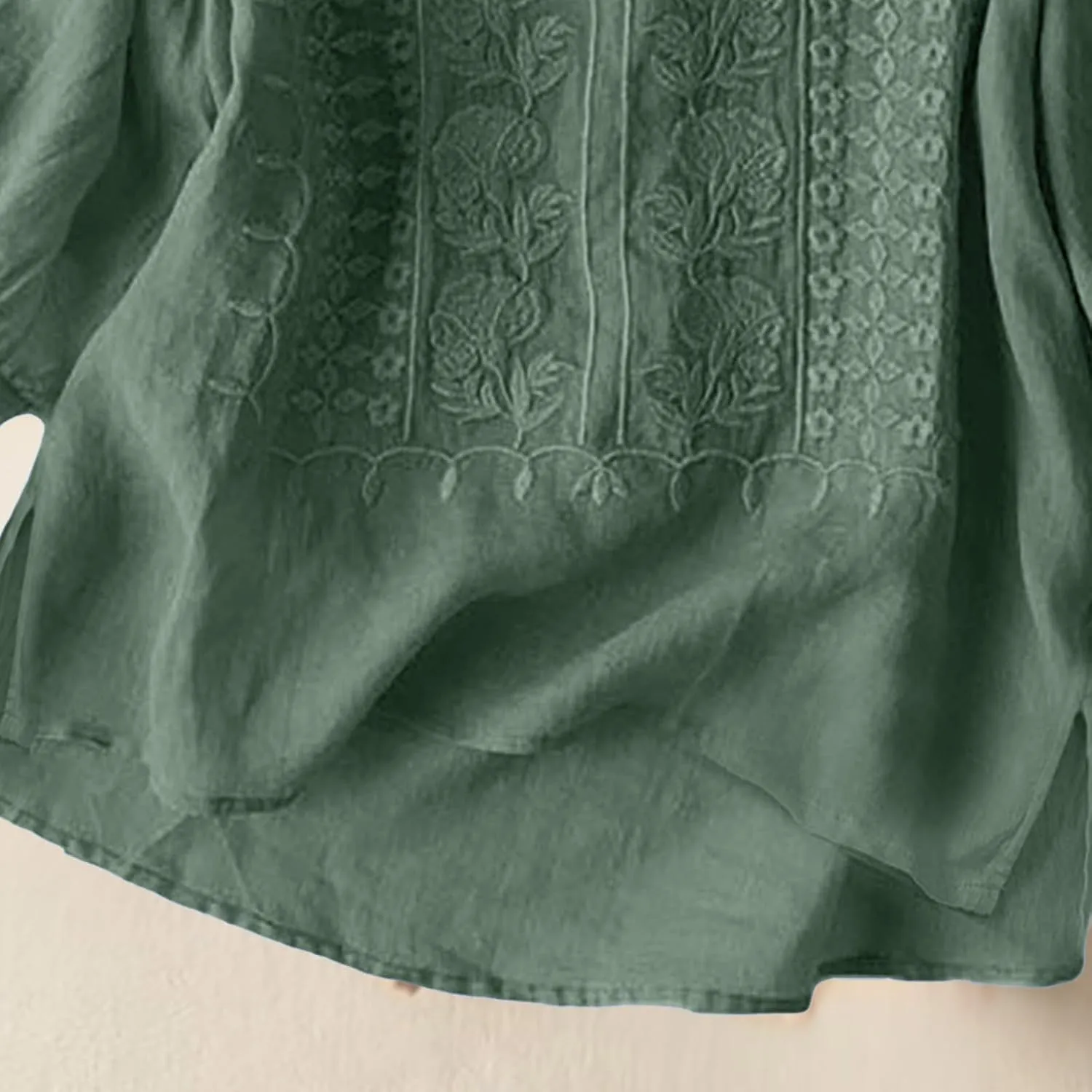 Women's Linen Blouse Tops Summer Shirts Loose Casual Work Tops Blouses Cotton Blouse Linen Shirt Roll Up Sleeve
