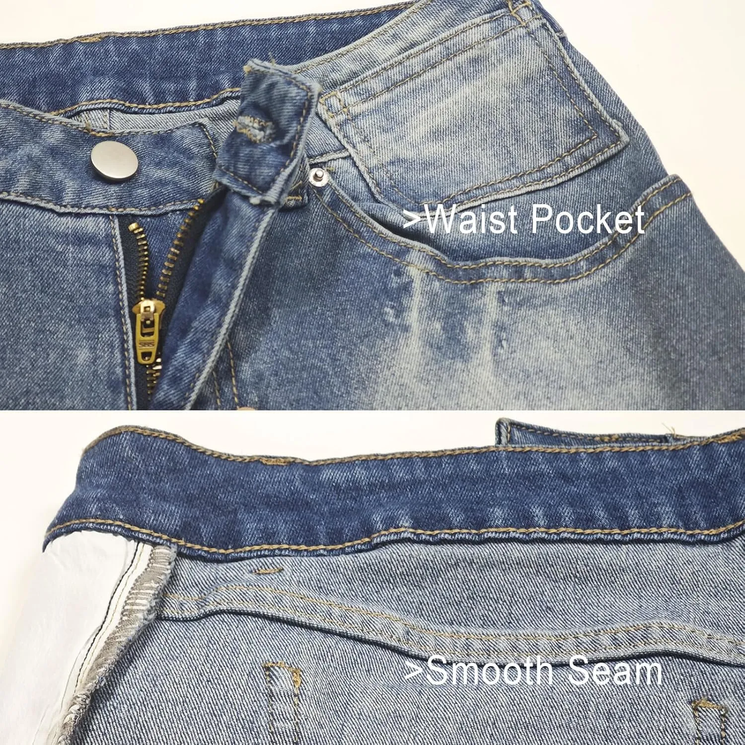 Women's Low Rise Baggy Jeans Washed Straight Wide Leg Denim Pants Casual Loose Boyfriend Jean Streewear Trousers