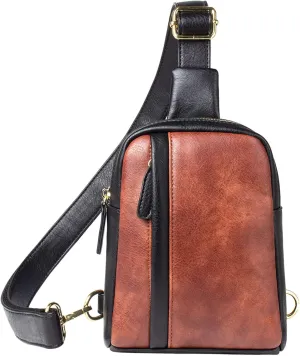 Womens Sling Bag Crossbody Fanny Pack Purse Leather Casual Fashion Travel Daypack Sport Chest Satchel for Women