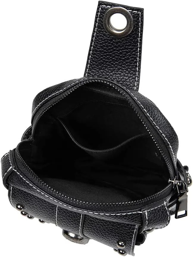 Womens Sling Bag Crossbody Fanny Pack Purse Leather Casual Fashion Travel Daypack Sport Chest Satchel for Women