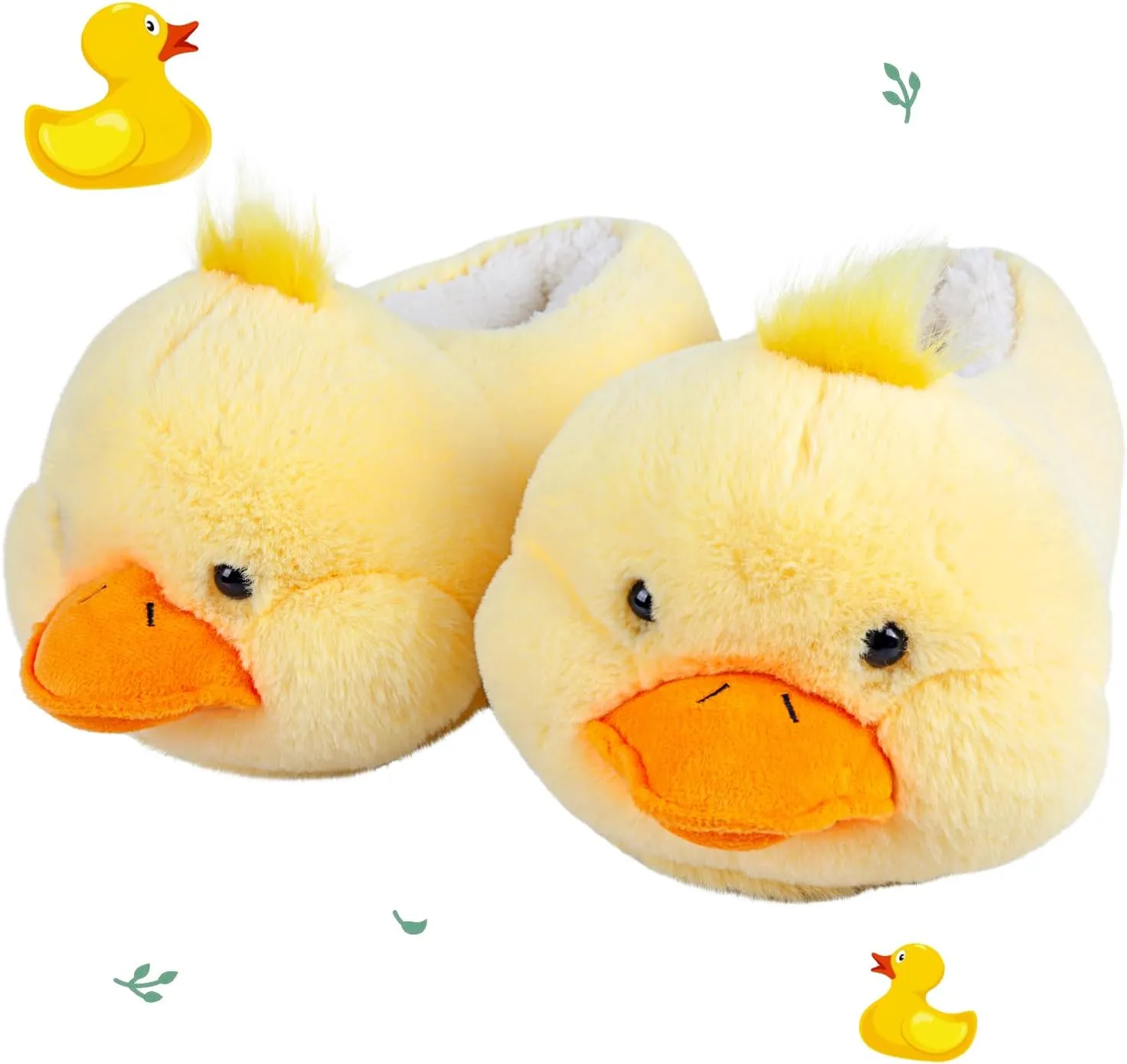 Women's Slippers Cute Duck Animal Slippers Funny Slippers Novelty Cozy Duck Slippers Fuzzy Slippers Soft Winter Warm Slippers House Shoes