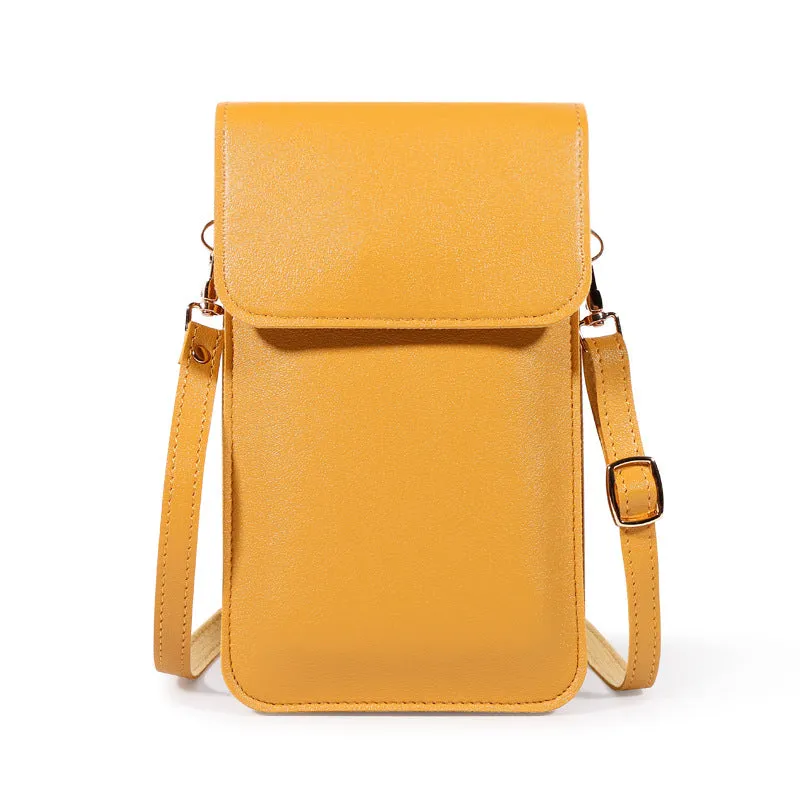 Women's Trendy Niche Mini Simple Solid Color Phone Bags