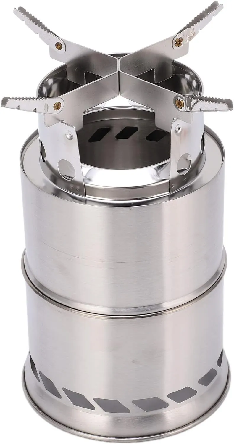 Wood Burning Stove Folding Camping Stove Portable Wood Stove Picnic Stove Backpack Stove for Outdoor Camping BBQ Picnic Hiking