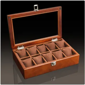 Wood Watch Display BoPB9rrg Gift Boxes Jewelry Case (Color : 8 Slots) (10 Slots)