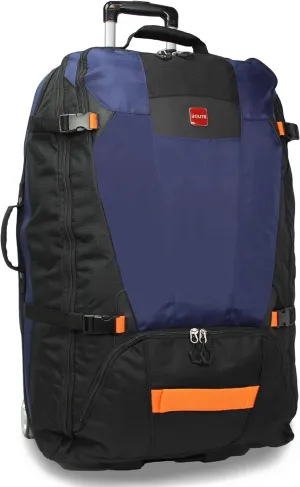 World Traveler Rolite Alpine Upright Style Lightweight 30-Inch Rolling Duffel Bag, Blue