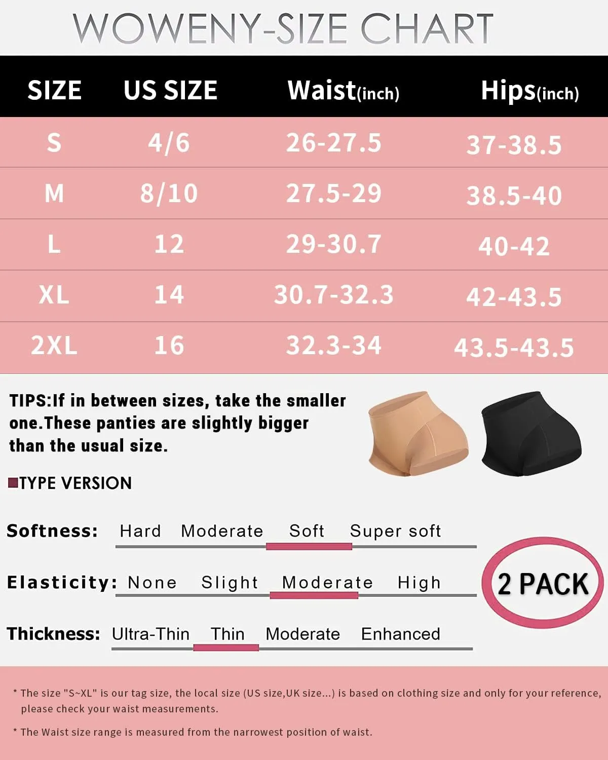 WOWENY 2 Packs Tummy Control Panties for Women Seamless Sexy Underwear Comfy Mesh Body Shaper Shapewear
