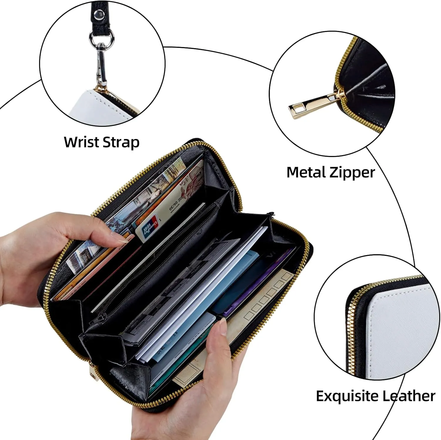 Wrist Wallets for Women, Lightweight RFID Blocking Multi-Functional Secure Wrist Purse for Travel, Daily Use