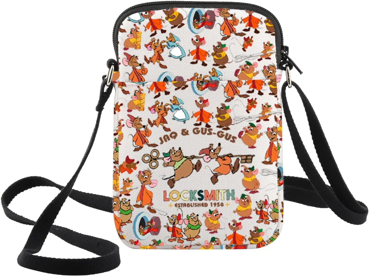 WZMPA Cartoon Rat Crossbody Bag Fairy Tale Lover Gift Rat Fans Shoulder Bag Magical Princess Merchandise