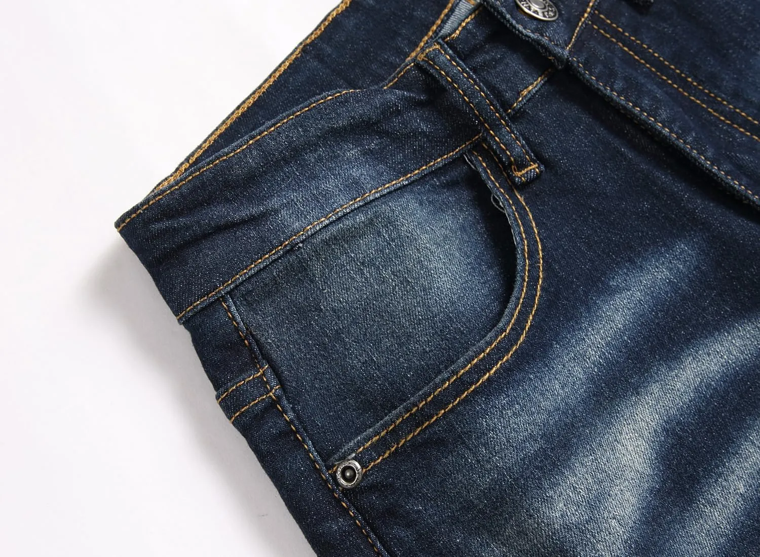 XIMXIMMTIAN Men's Biker Moto Washed Distressed Slim Fit Straight Jeans Denim…
