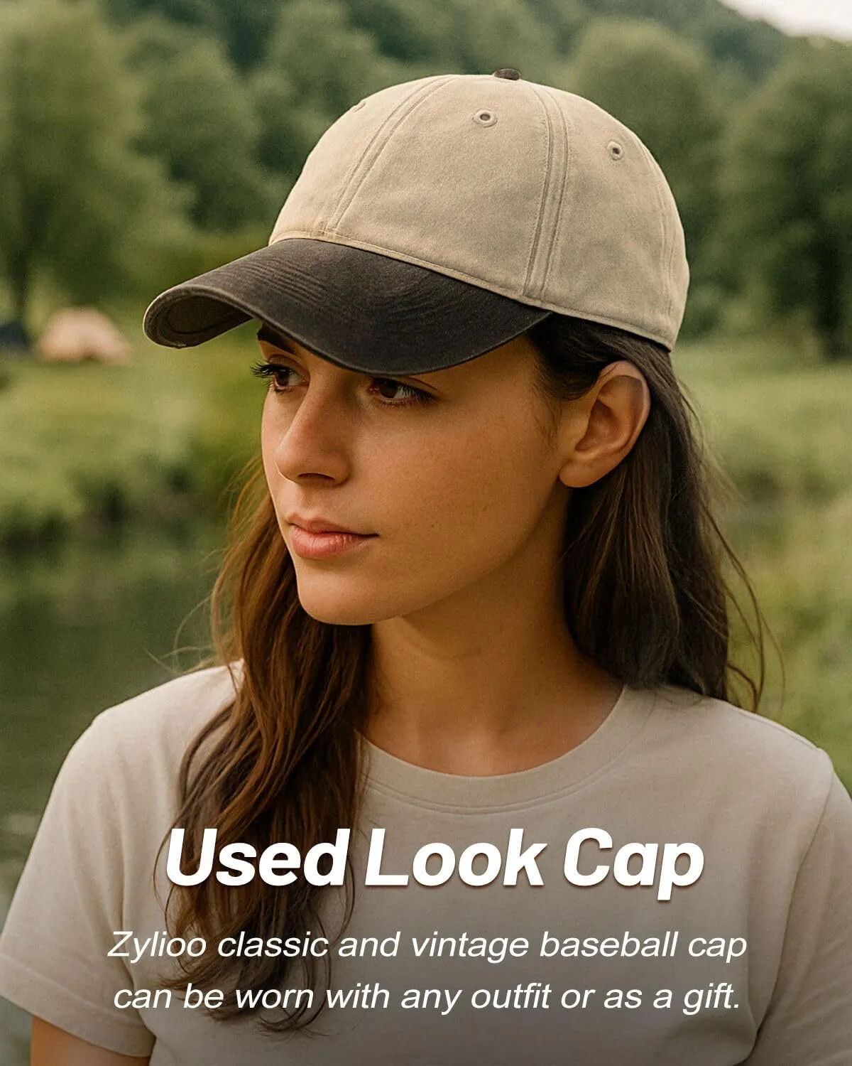XXL Oversize Washed Denim Baseball Cap,Low Profile Jean Sports Cap for Big Heads 23.5"-25.5",Large Pigment Dyed Dad Hat