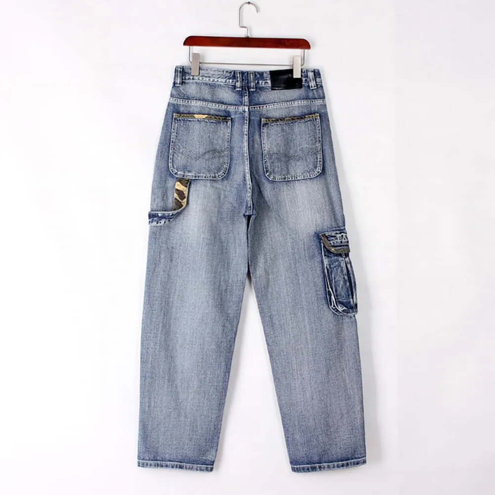 XYGJZ Men's Baggy Jeans Hip Hop Jeans Loose Fit Vintage Cargo Pants Skater Skateboard Jean