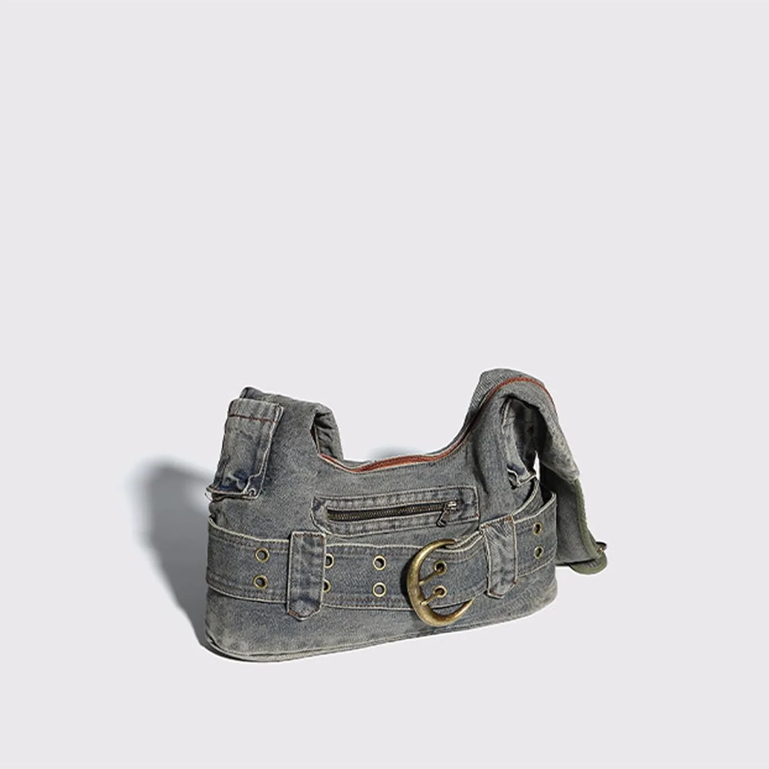 Y2K Blue Denim Bag Casual Denim Women's Wallet Women's Wallet and Handbag Small Shoulder Bag